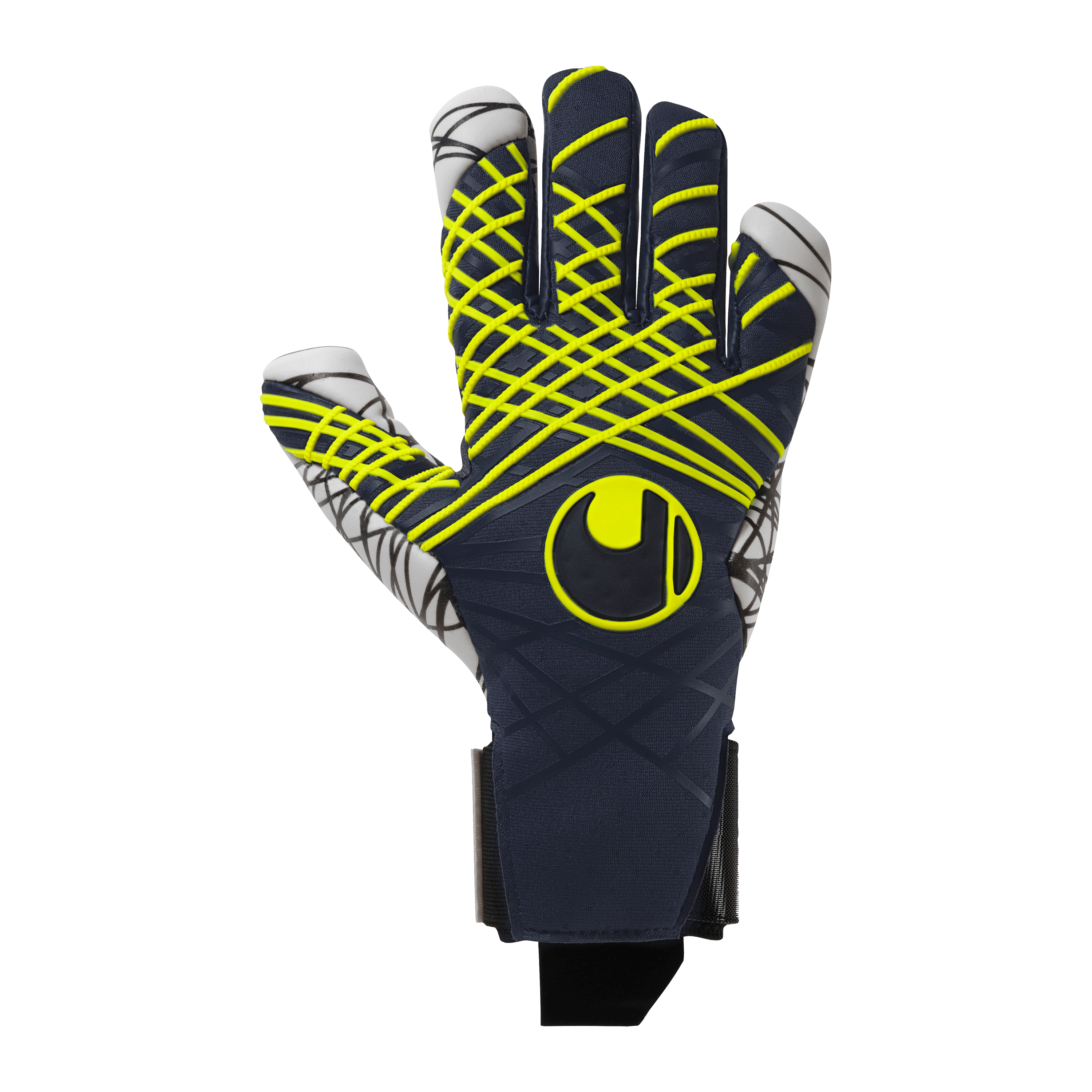 Uhlsport Prediction Ultragrip HN Goalkeeper Gloves Navy/White/Yellow