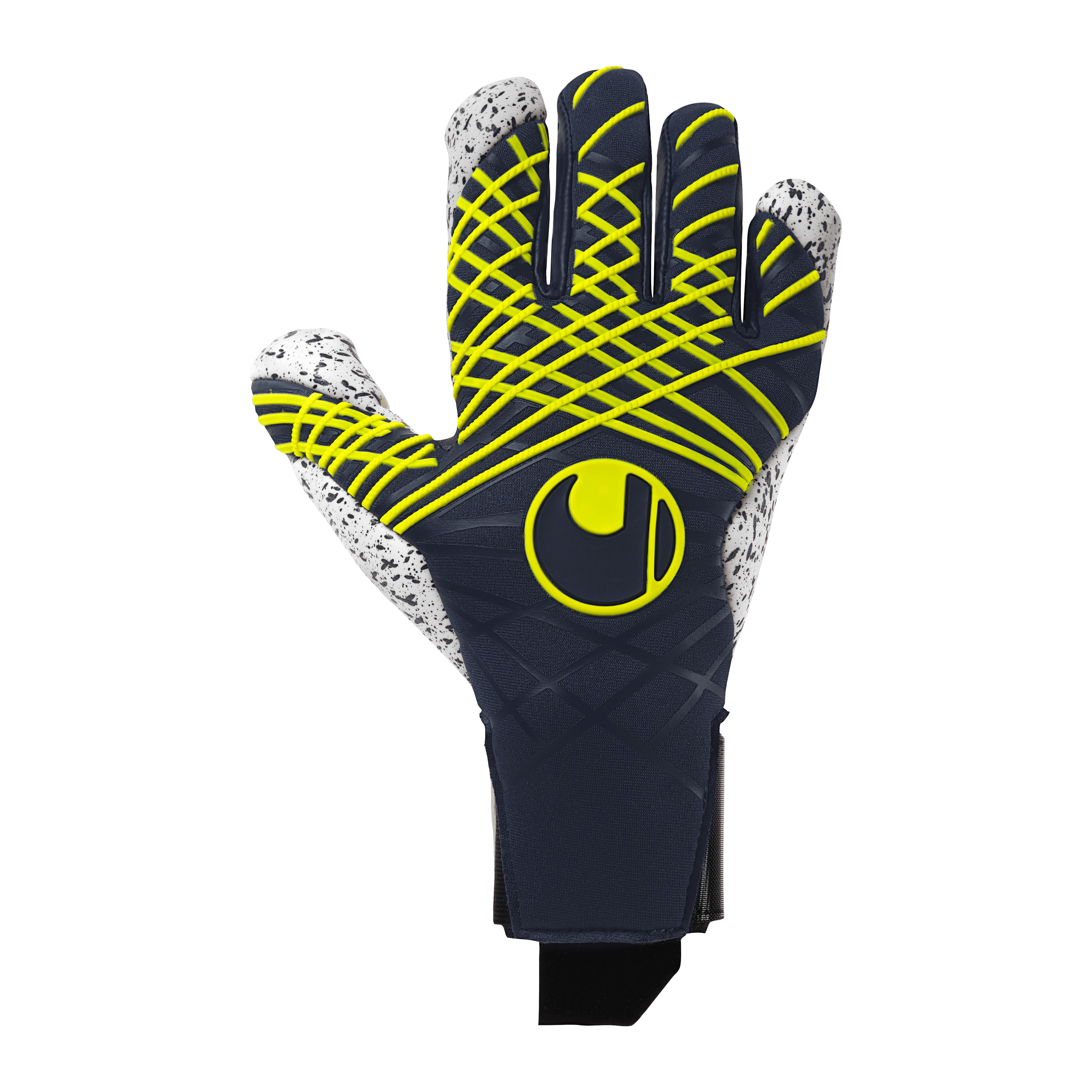 Uhlsport Prediction Supergrip Plus HN Goalkeeper Gloves Navy/White/Yellow