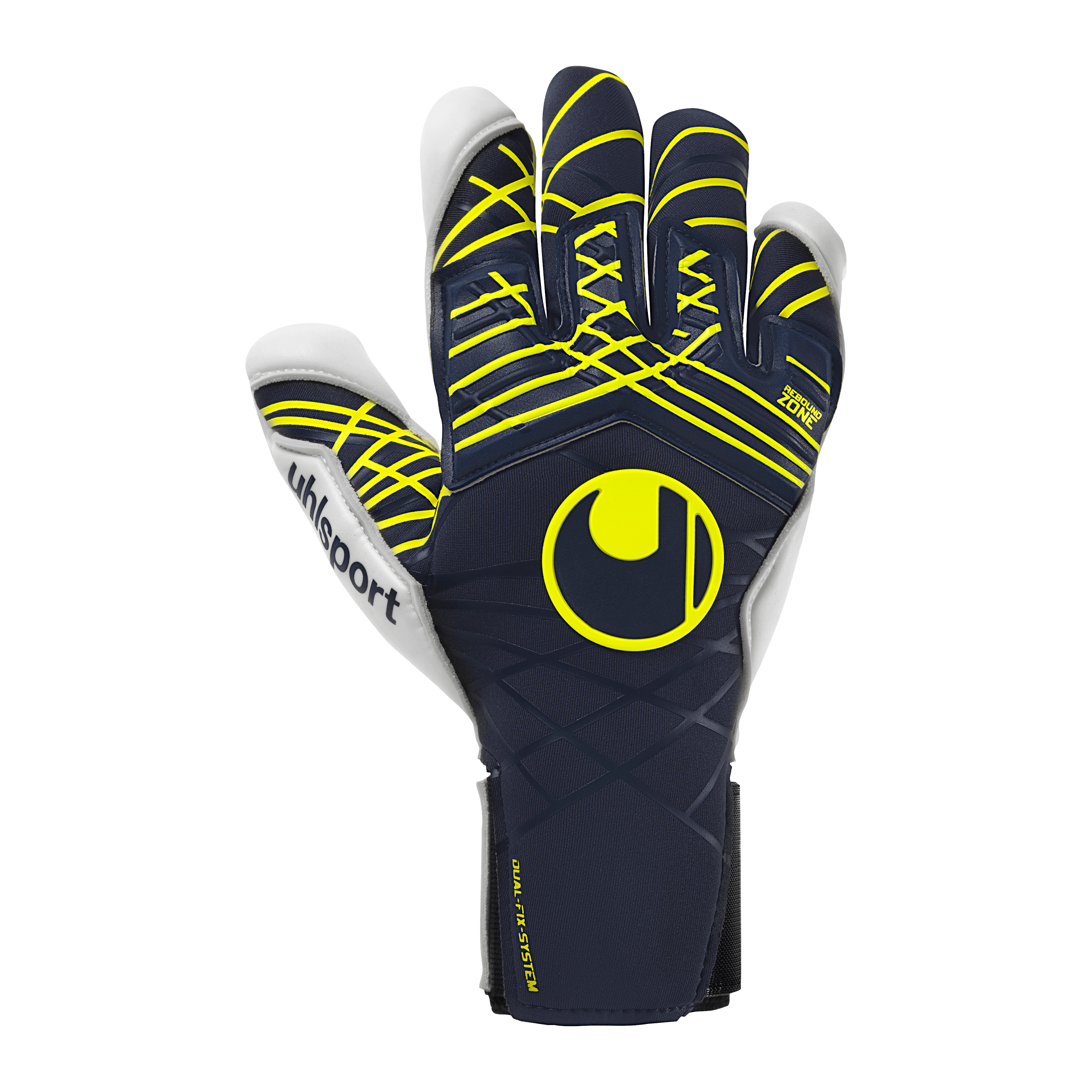 Uhlsport Prediction Absolutgrip Skin Goalkeeper Gloves Navy/White/Yellow