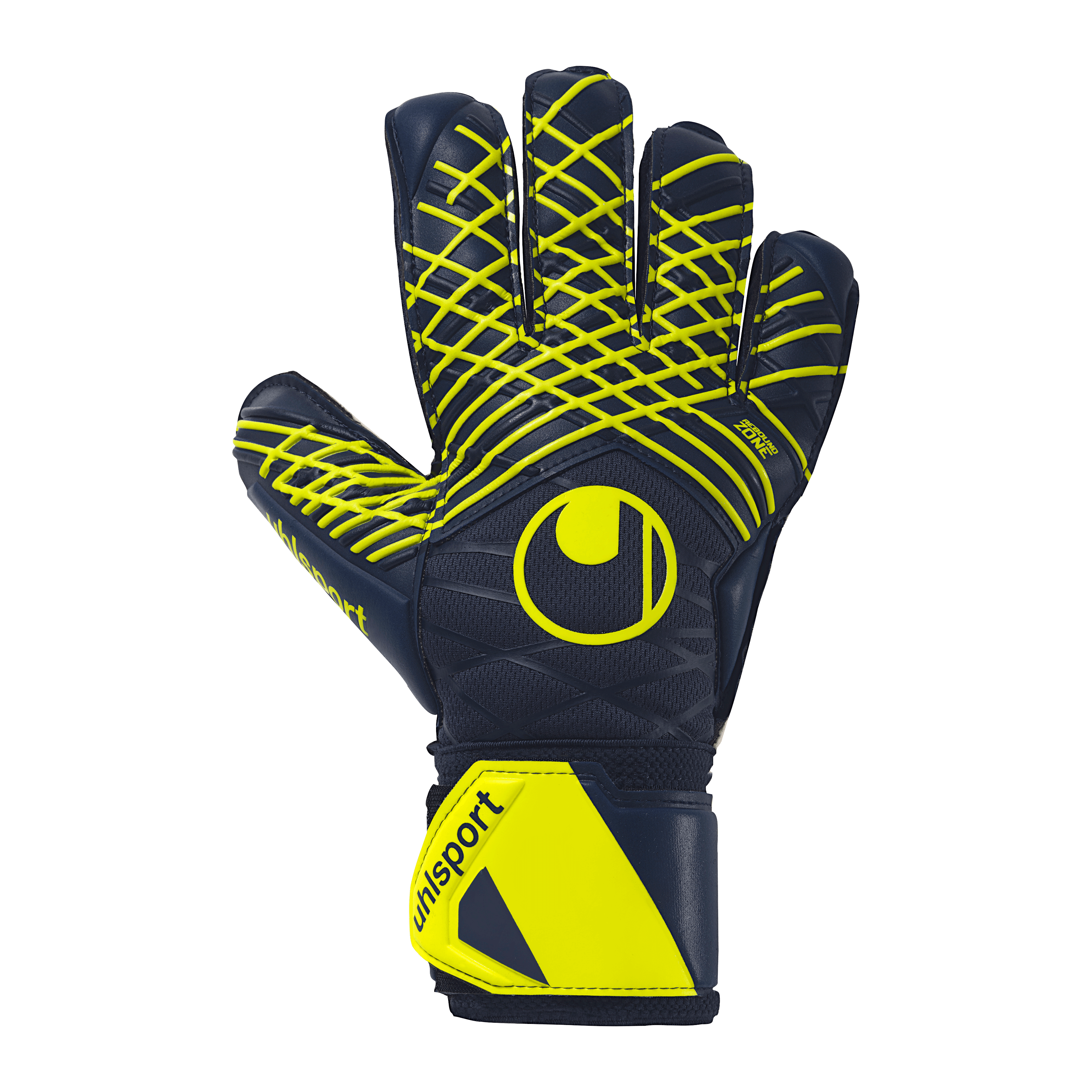 Uhlsport Prediction Supersoft Goalkeeper Gloves Navy/White/Yellow