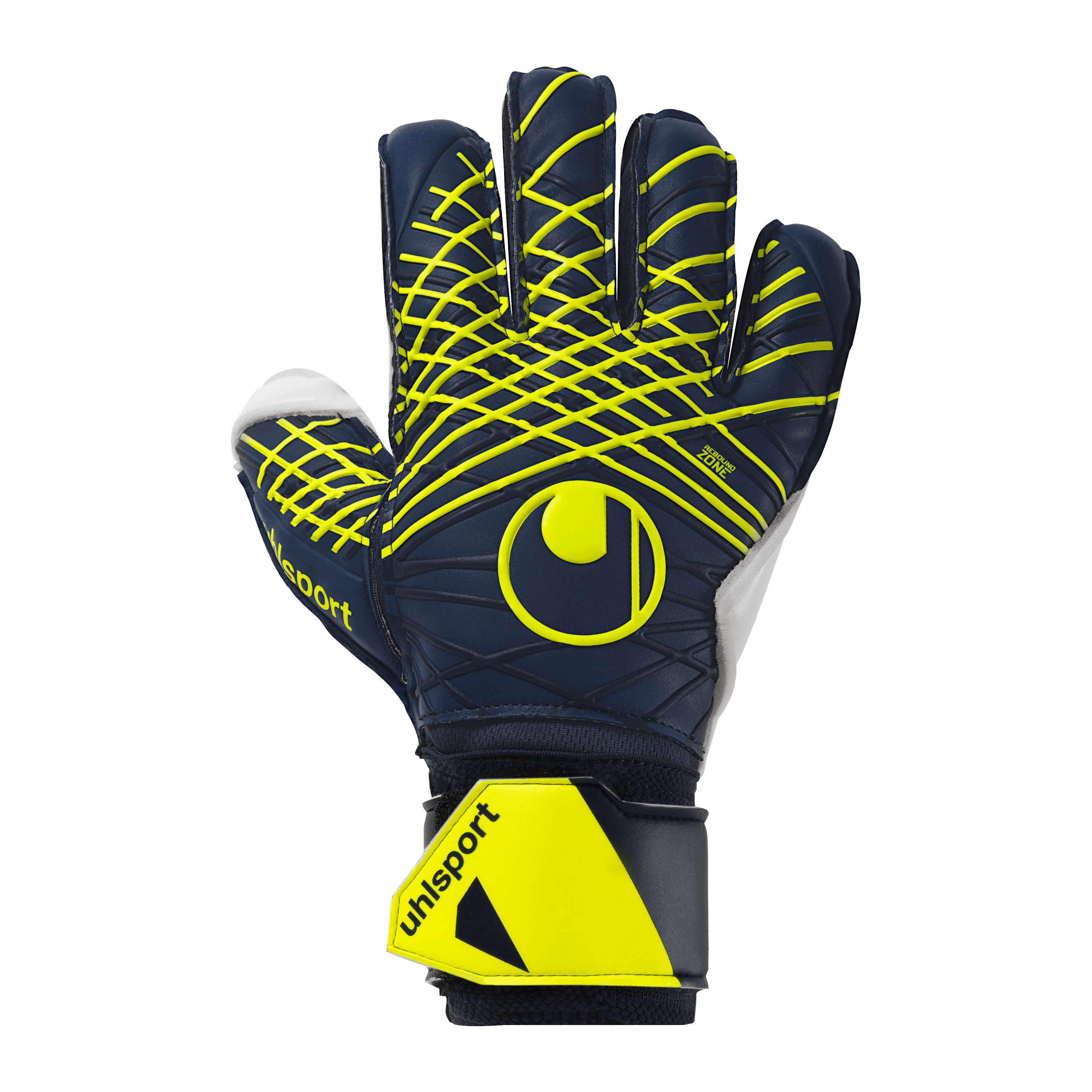 Uhlsport Prediction Soft Flex Frame Goalkeeper Gloves Navy/White/Yellow