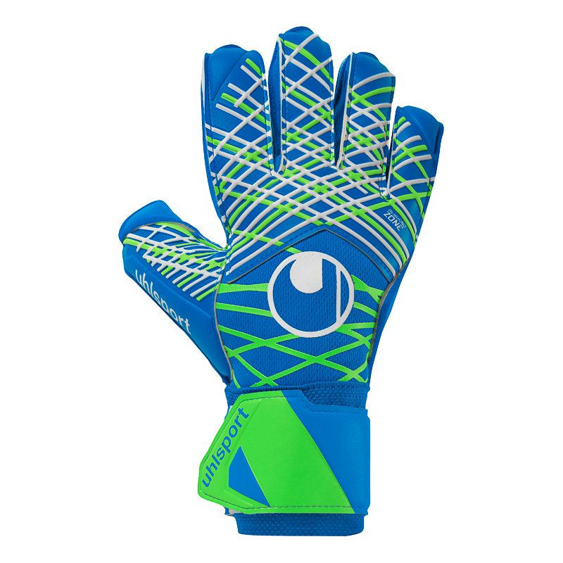 Uhlsport Aquasoft Goalkeeper Gloves Blue/Black/Green