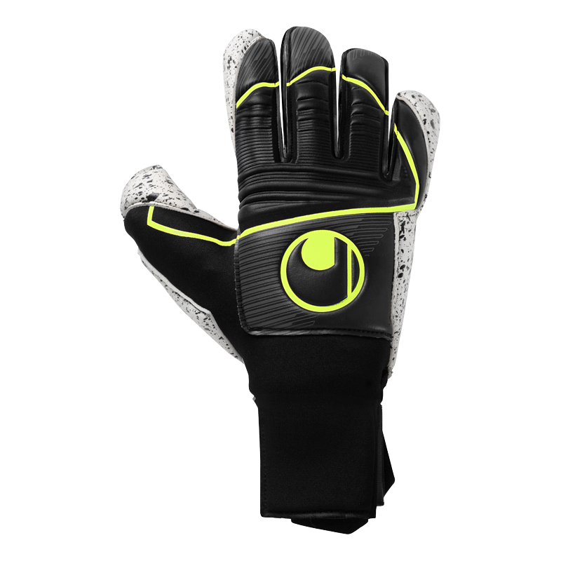 Uhlsport Supergrip Plus Flex Frame Carbon Goalkeeper Gloves Black/Yellow