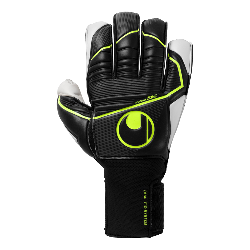 Uhlsport Absolutgrip Flex Frame Carbon Goalkeeper Gloves Black/Yellow