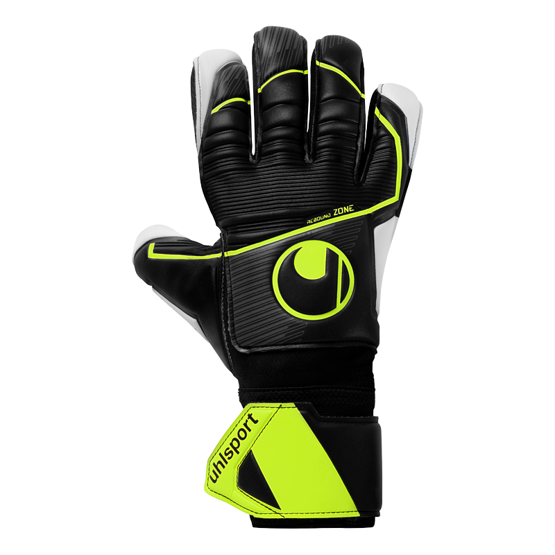 Uhlsport Supersoft HN Flex Frame Goalkeeper Gloves Black/Yellow