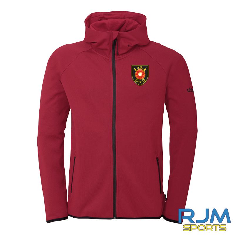 Albion Rovers FC Uhlsport ID Hooded Jacket Burgundy