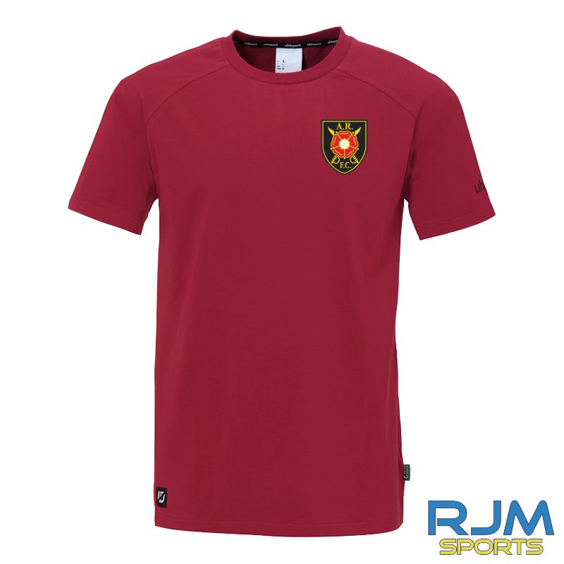 Albion Rovers FC Uhlsport ID T-Shirt Burgundy