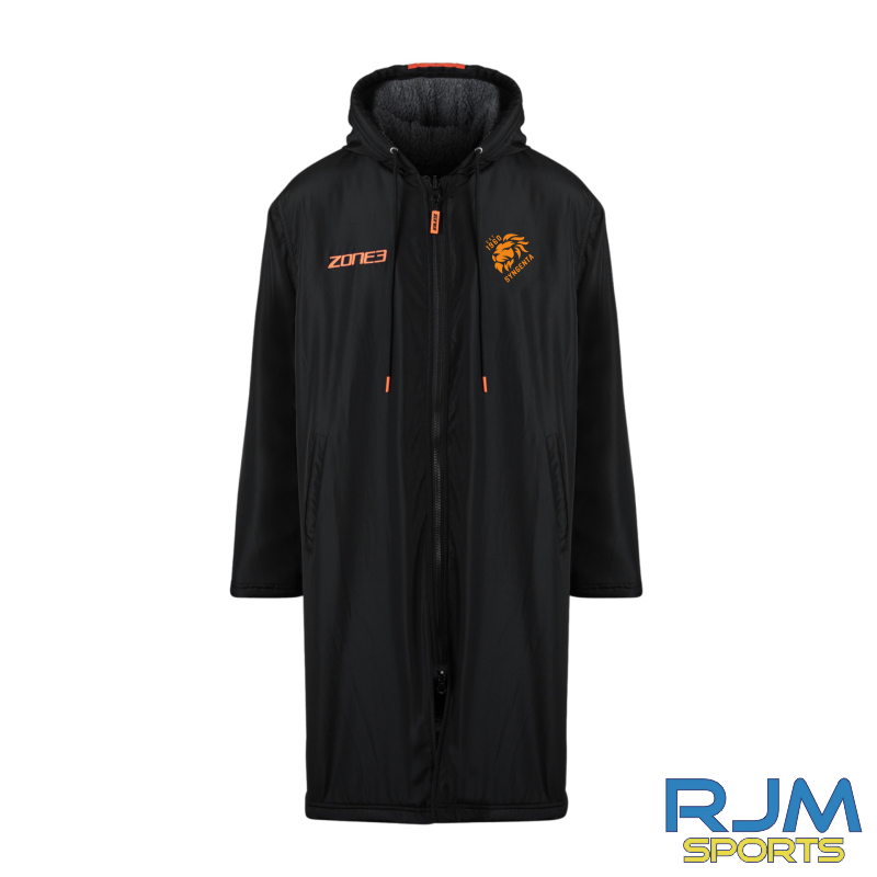 Syngenta Juveniles FC Zone 3 Polar Fleece Parka Robe Jacket Black/Orange