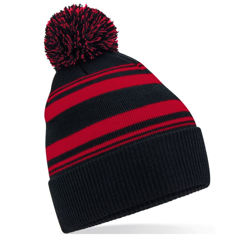 Beechfield Striped Fan Beanie Hat