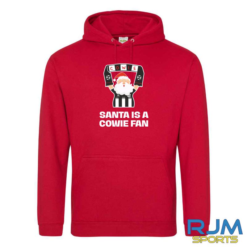 Cowie United FC Christmas Santa is a Cowie Fan Hoodie