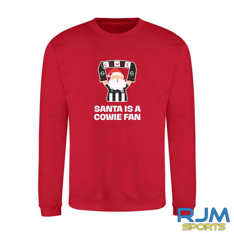 Cowie United FC Christmas Santa is a Cowie Fan Sweatshirt