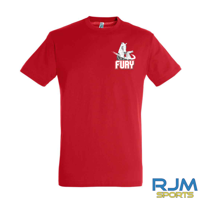 Falkirk Fury Gildan Cotton T-Shirt Red