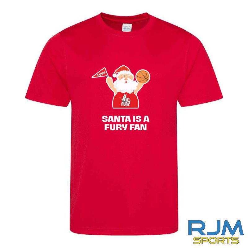 Falkirk Fury FC Christmas Santa is a Fury Fan T-Shirt