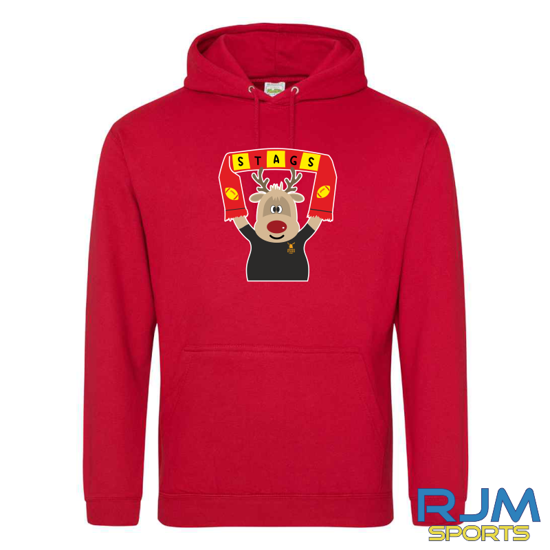 Grangemouth Stags Rugby Christmas Reindeer Hoodie