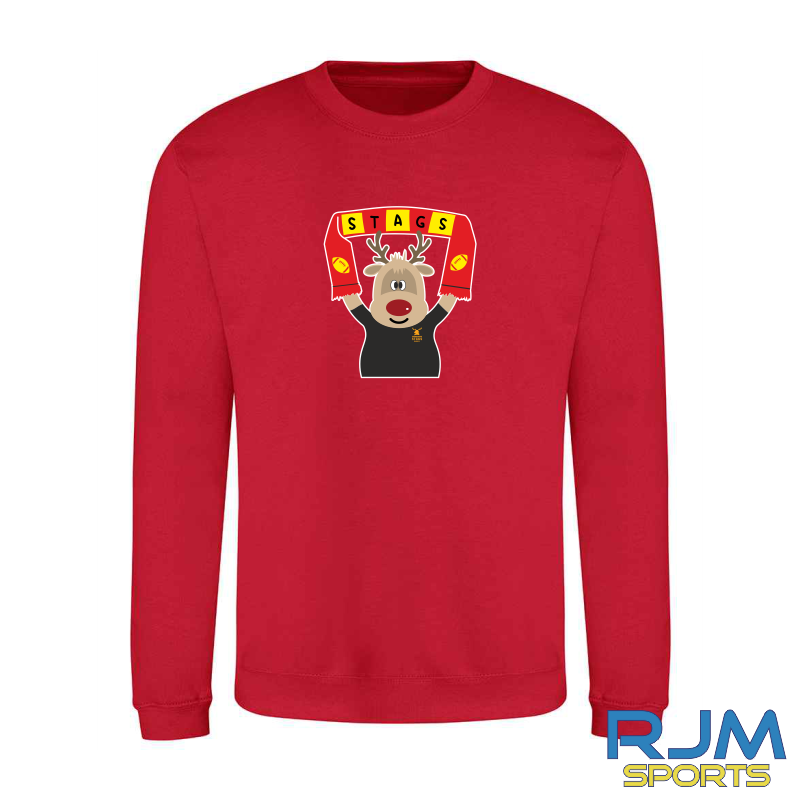 Grangemouth Stags Rugby Christmas Reindeer Sweatshirt