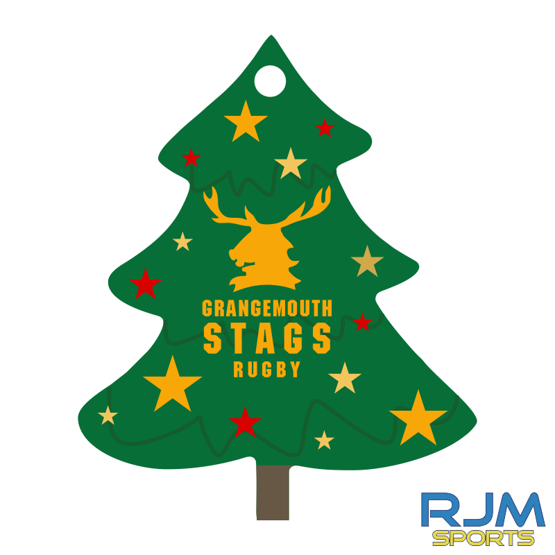 Grangemouth Stags Rugby Christmas Tree Acrylic Ornament