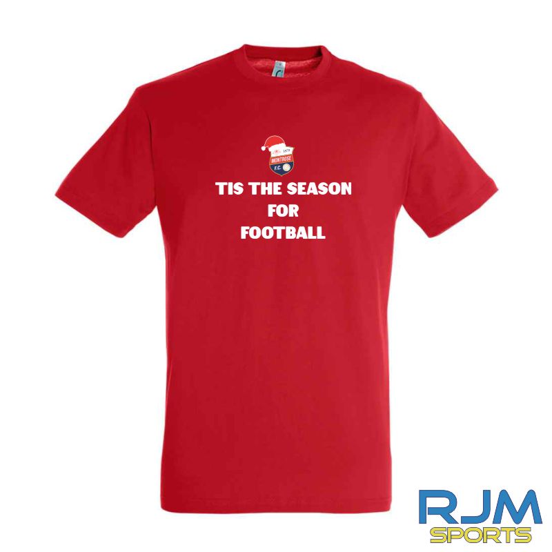 Montrose FC Christmas Tis The Season for Football T-Shirt