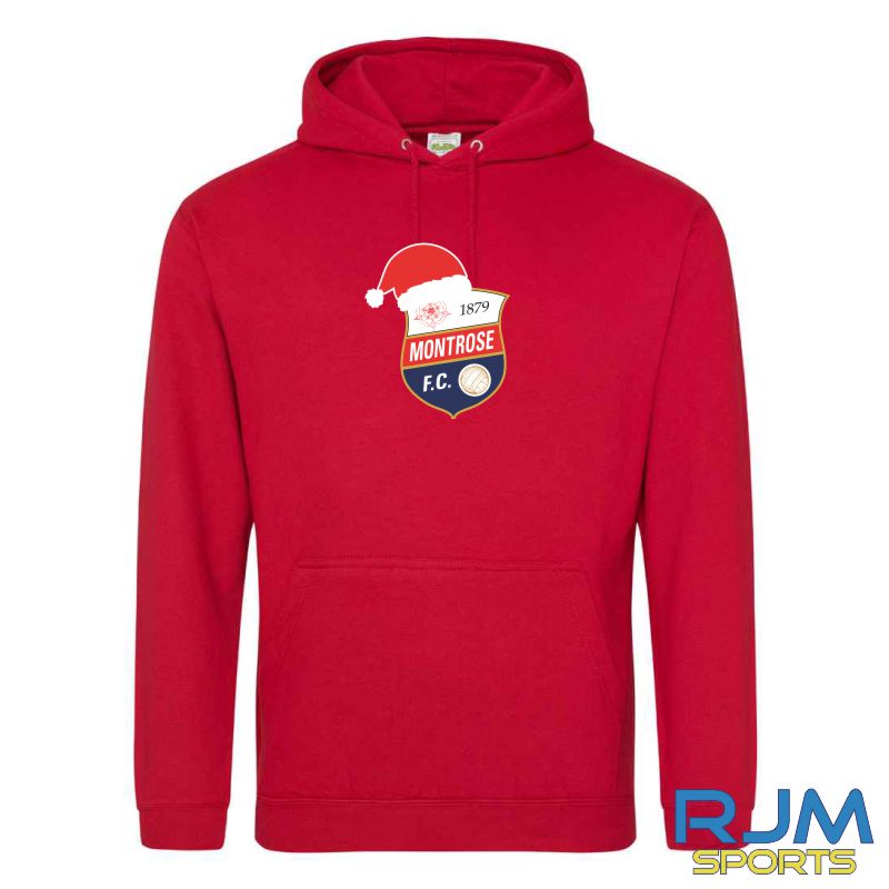 Montrose FC Christmas Santa Hat Badge Hoodie