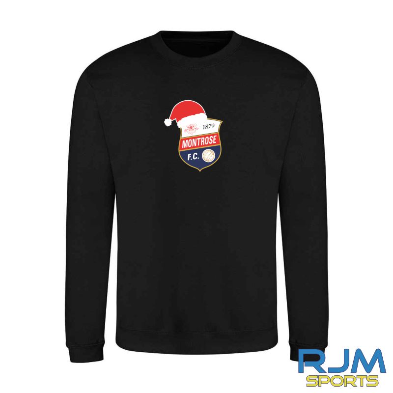 Montrose FC Christmas Santa Hat Badge Sweatshirt