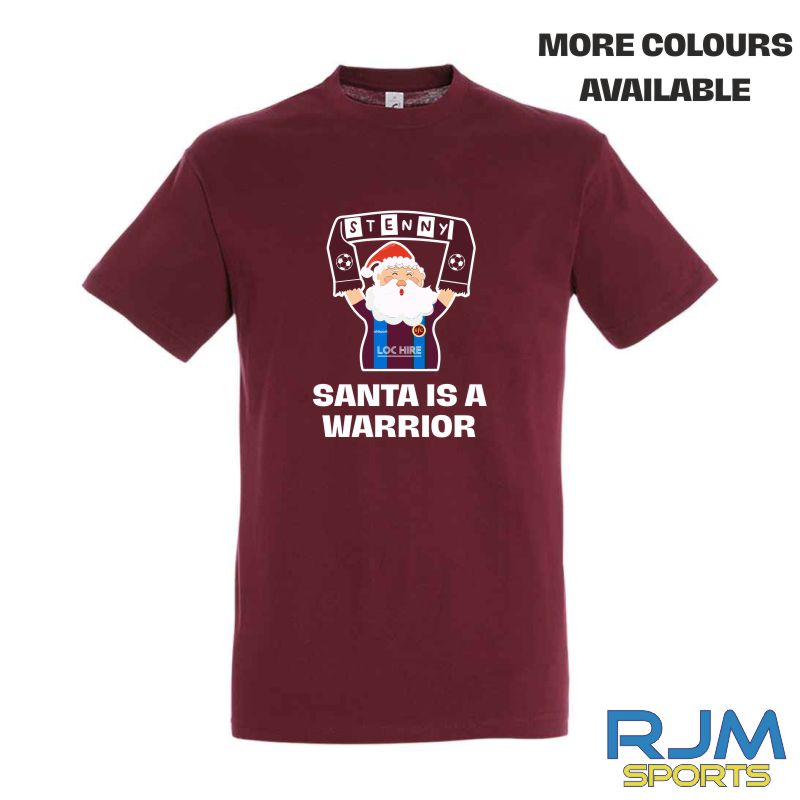 Stenhousemuir FC Christmas Santa is a Warrior T-Shirt