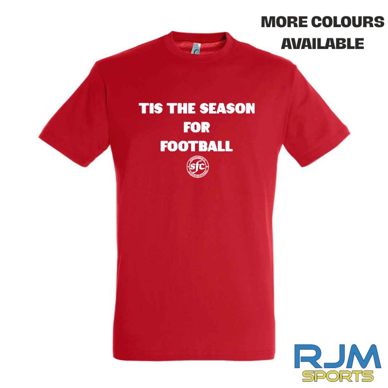 Stenhousemuir FC Christmas Tis The Season for Football T-Shirt