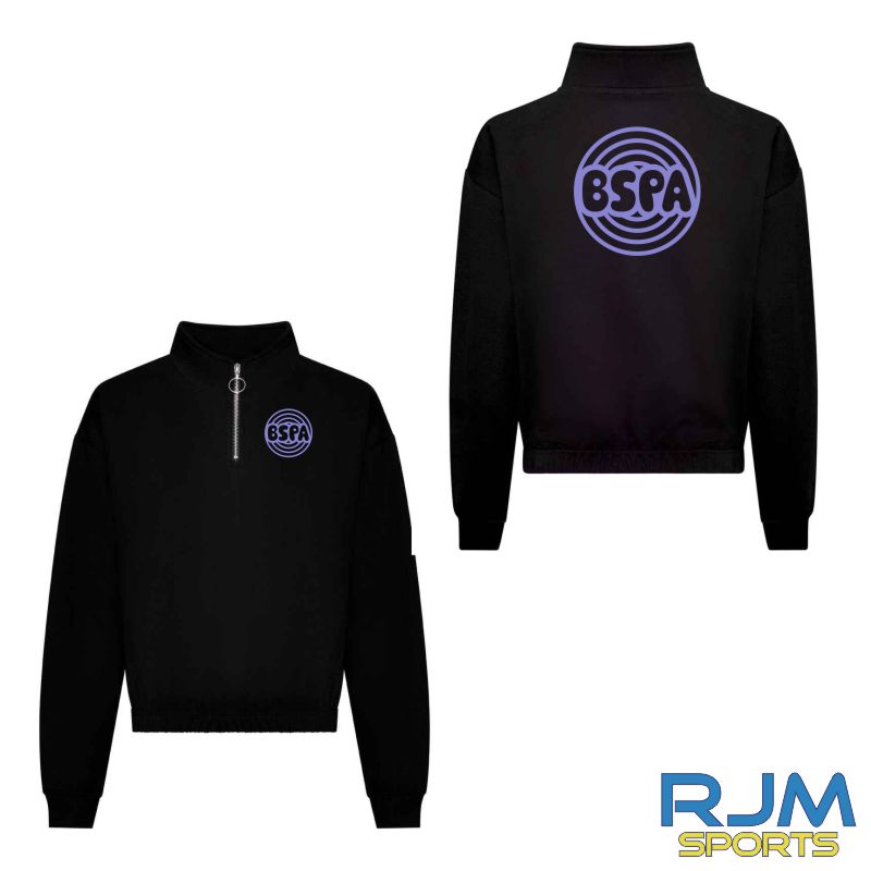 BSPA Adults Circle Logo Croped 1/4 Zip Sweatshirt