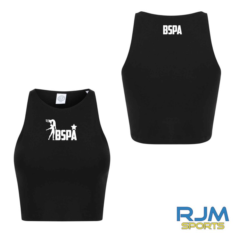 BSPA Adults Original Logo Crop Top Black