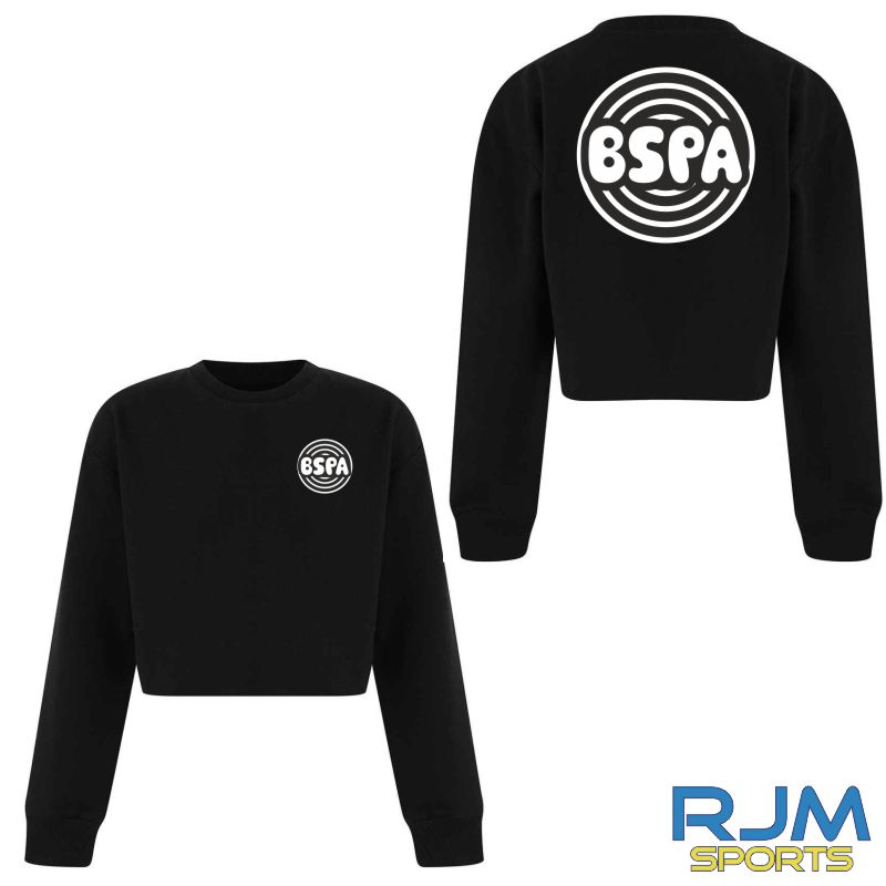 BSPA Adults Circle Logo Cropped Sweatshirt Black