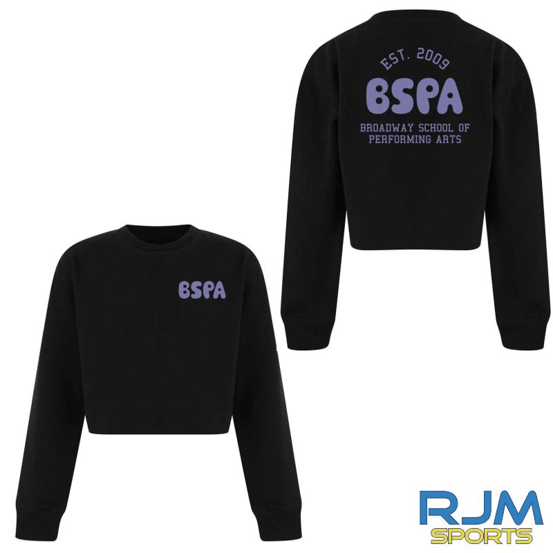 BSPA Adults Est 2009 Logo Cropped Sweatshirt Black