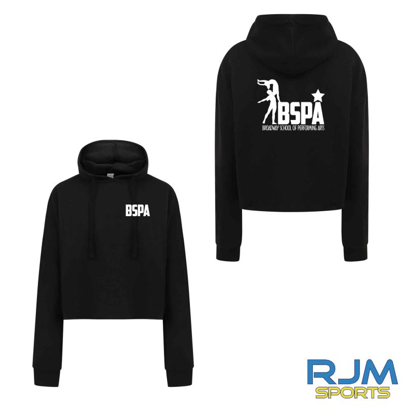 BSPA Adults Original Logo Cropped Hoodie Black