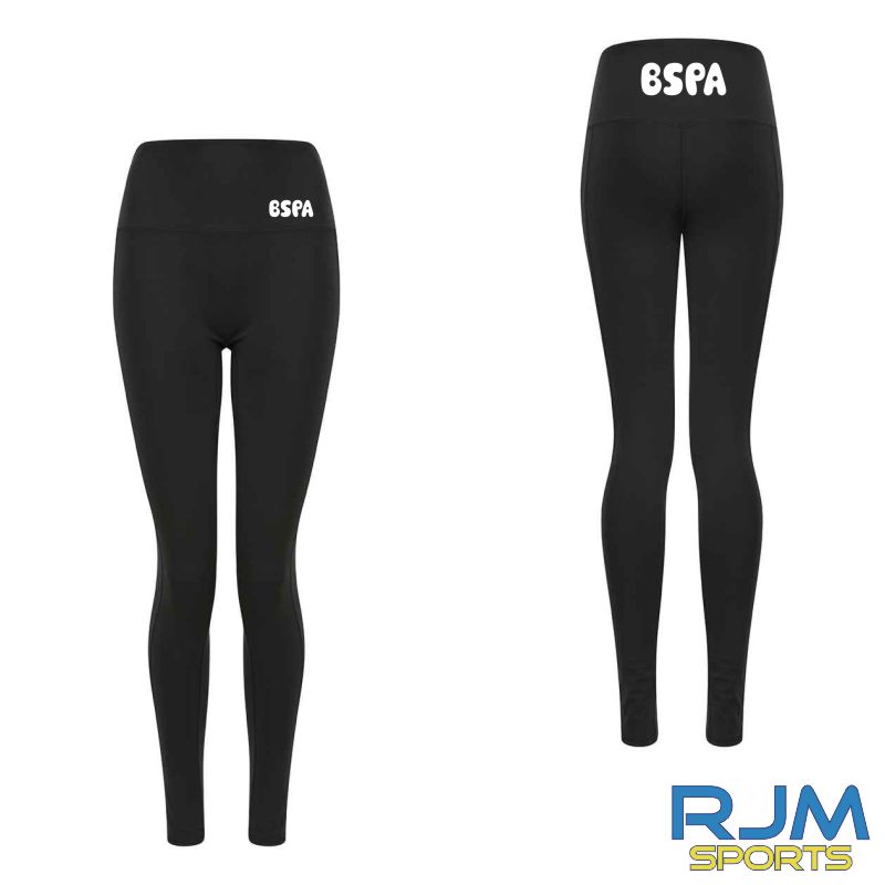 BSPA Adults Bubble Text Pocket Leggings Black