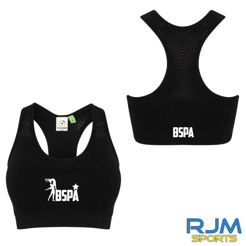 BSPA Adults Original Logo Seamless Crop Top Black