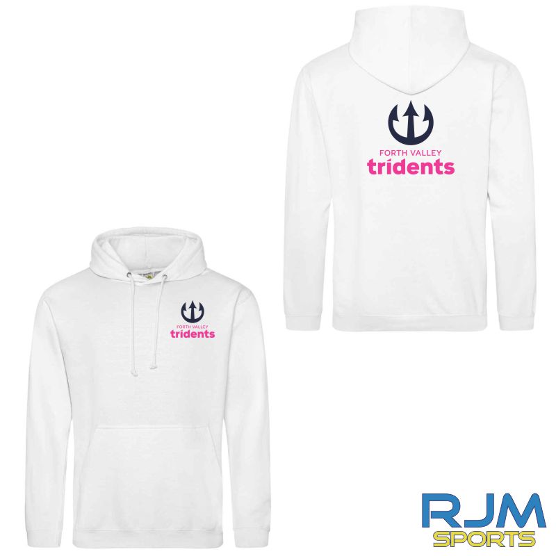 Forth Valley Tridents Cotton Hoodie White