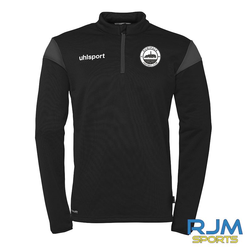 Dunipace FC Training Uhlsport Squad 27 1/4 Zip Top Black/Anthracite