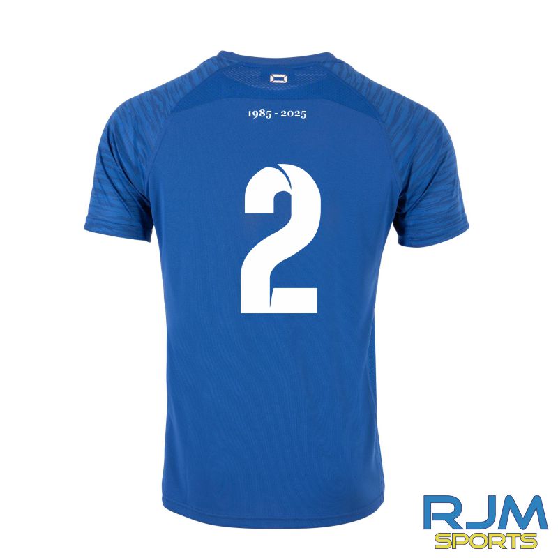 Calderbraes FC Stanno Bolt Home Shirt Royal/White - Image 2