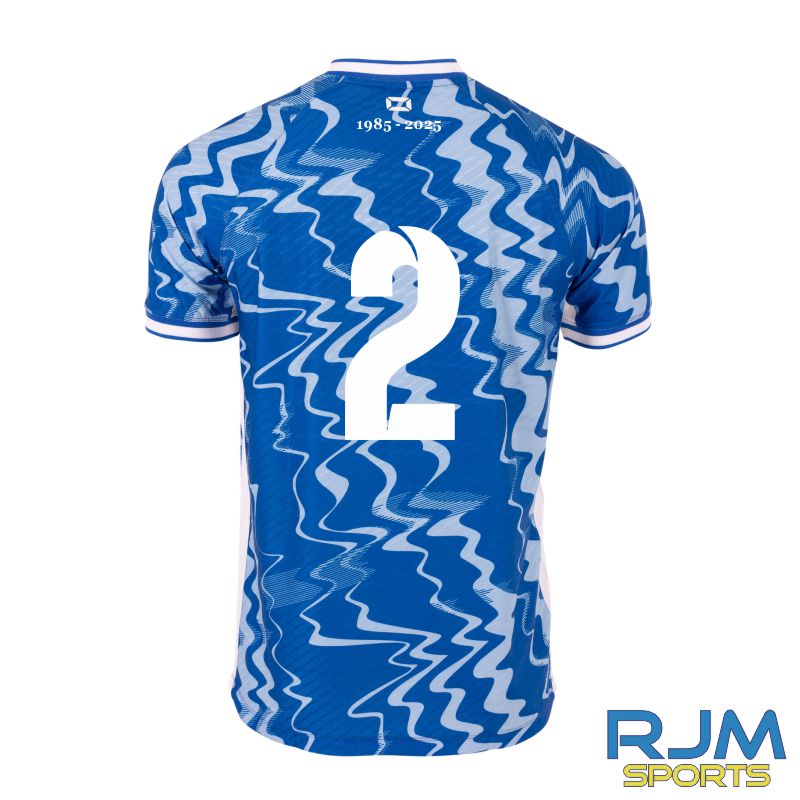 Calderbraes FC Stanno Wave Home Shirt Royal/White - Image 2