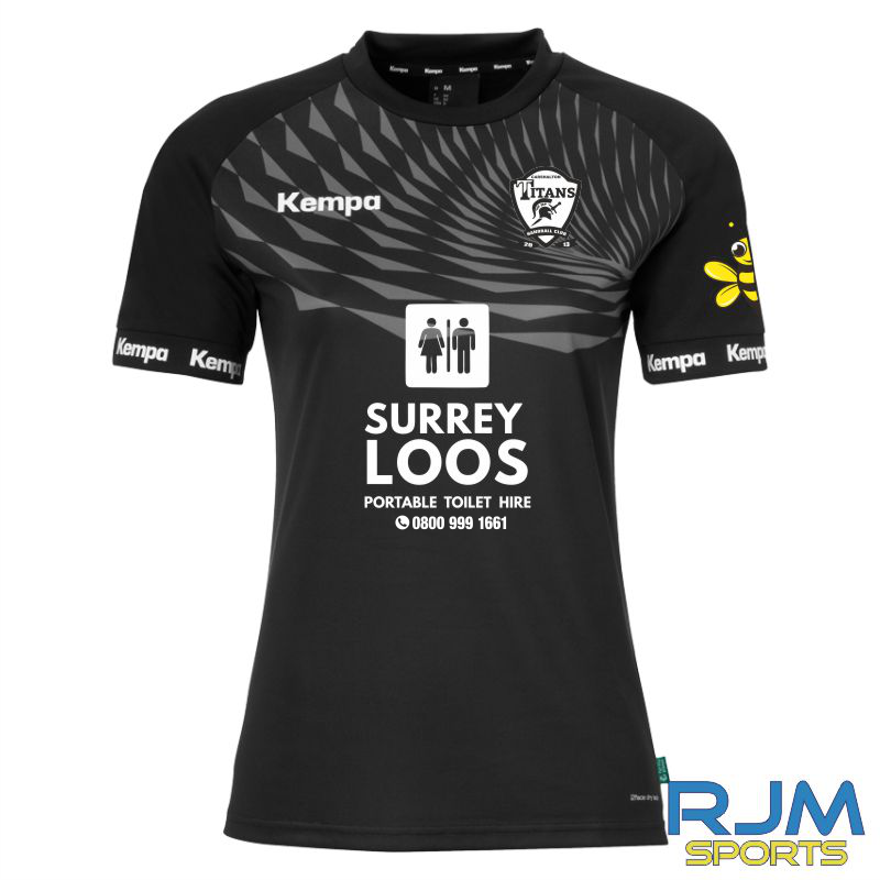 Carshalton Titans Handball Club Women's Kempa Wave 26 Away Shirt Red/Black