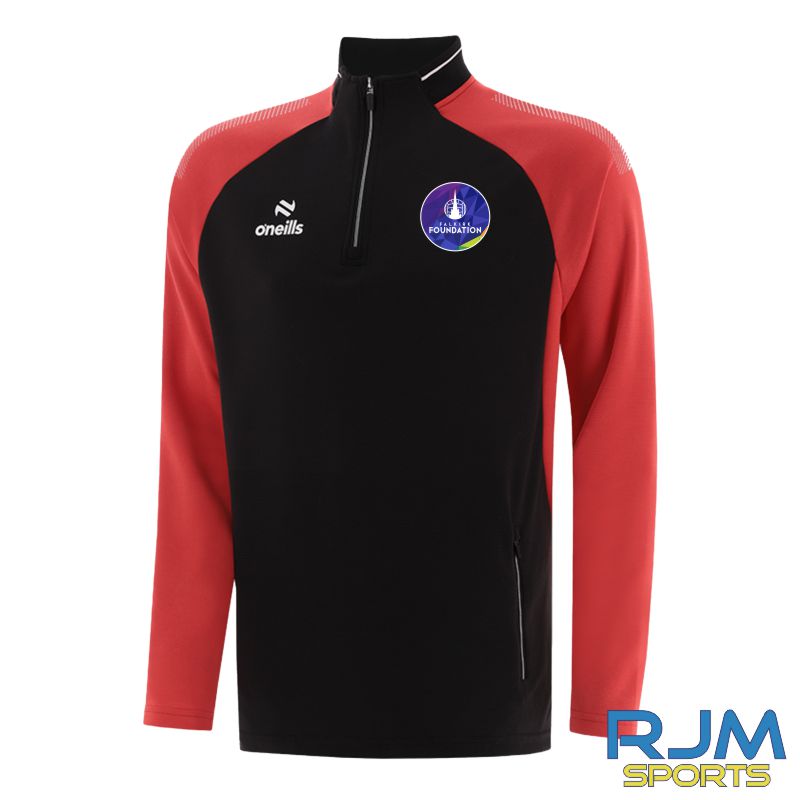 Falkirk Foundation Coaches O'Neills Odin Half Zip Top Black/Red