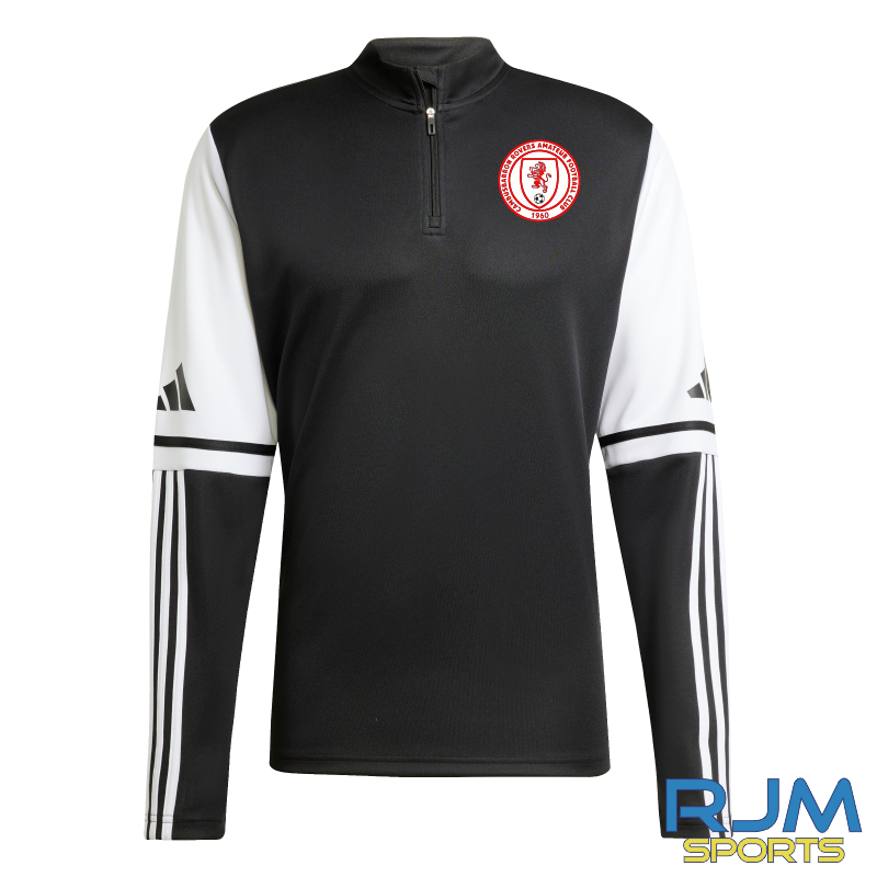 Cambusbarron Rovers FC Coaches Adidas Squadra 25 1/4 Zip Black/White