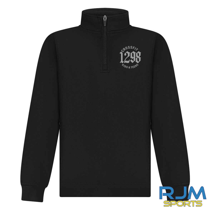 CrossFit 1298 Kids and Teens 1/4 Zip Black - Image 4