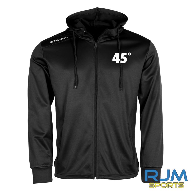 45 Degree Mountaineering Club Stanno Field '45 Degree' Hooded Full Zip Black