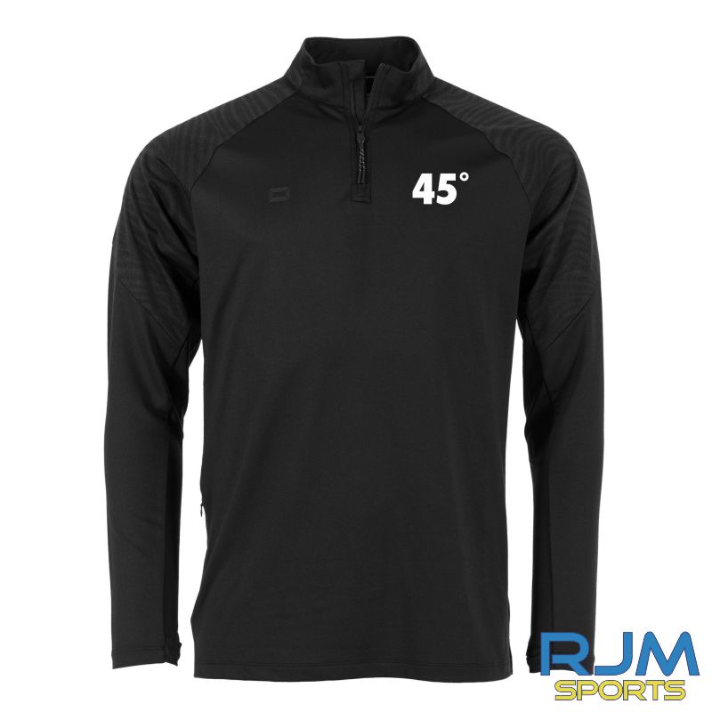 45 Degree Mountaineering Club Stanno Functionals '45 Degree' 1/4 Zip Top II Black