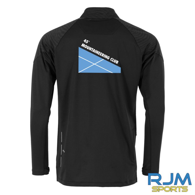 45 Degree Mountaineering Club Stanno Functionals '45 Degree' 1/4 Zip Top II Black - Image 3