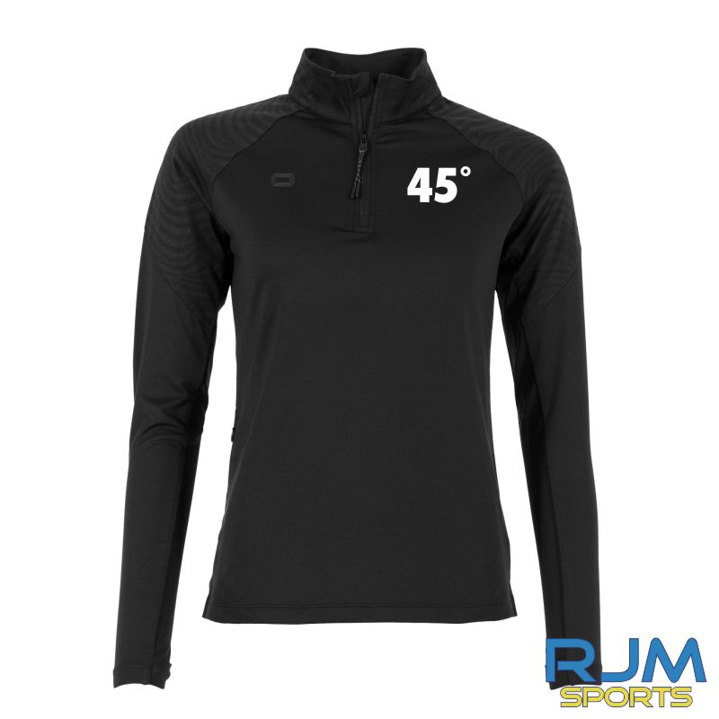 45 Degree Mountaineering Club Ladies Stanno Functionals '45 Degree' 1/4 Zip Top II Black