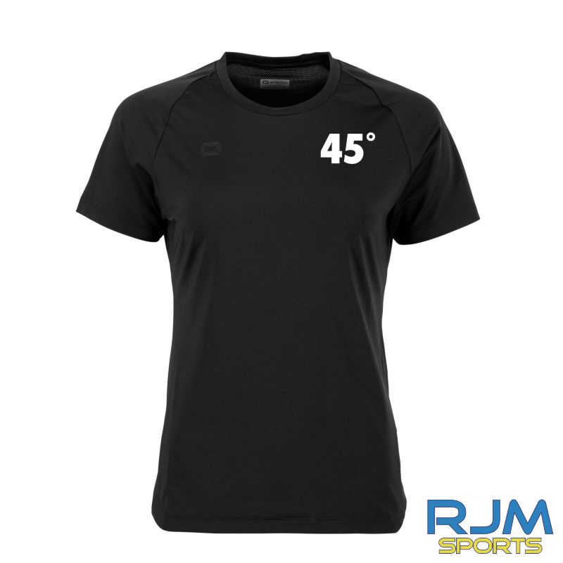 45 Degree Mountaineering Club Ladies Stanno Functionals '45 Degree' Training Tee II Black