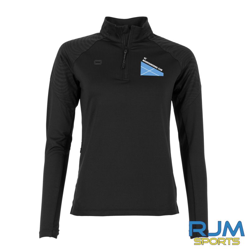 45 Degree Mountaineering Club Ladies Stanno Functionals 'Logo' 1/4 Zip Top II Black
