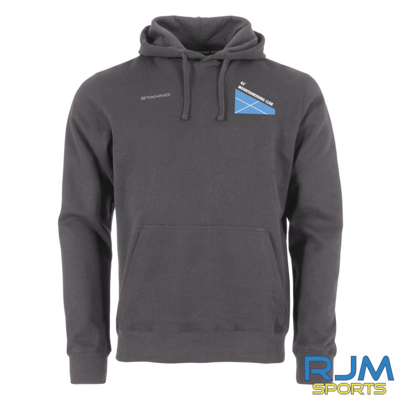 45 Degree Mountaineering Club Stanno Base 'Logo' Hooded Sweat Top Anthracite