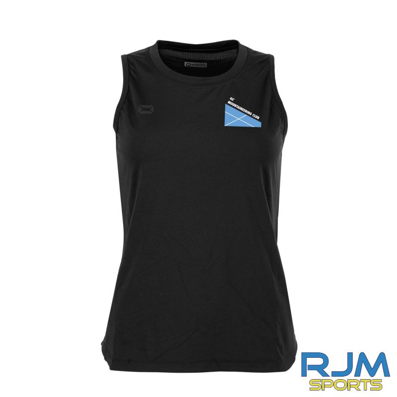 45 Degree Mountaineering Club Ladies Stanno Functionals 'Logo' Training Tank Top Black
