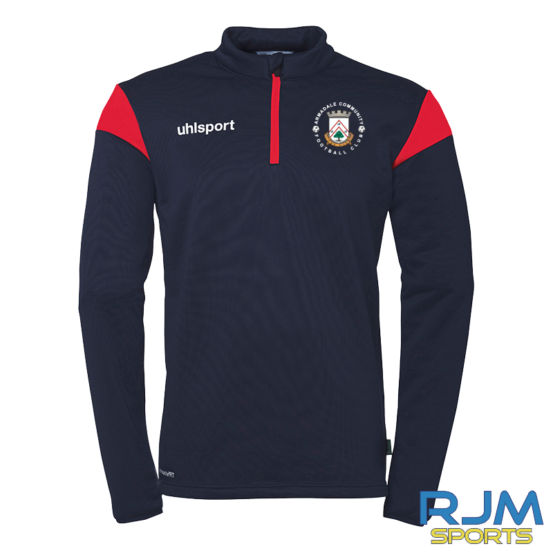 Armadale Community FC Training Uhlsport Squad 27 1/4 Zip Navy/Red