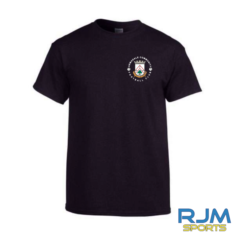 Armadale Community FC Gildan Small Badge T-Shirt Black